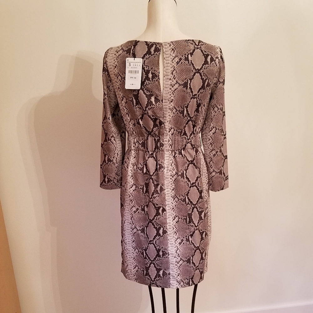 Zara Color Block Black & Python Snake Print Dress - Picture 3 of 4